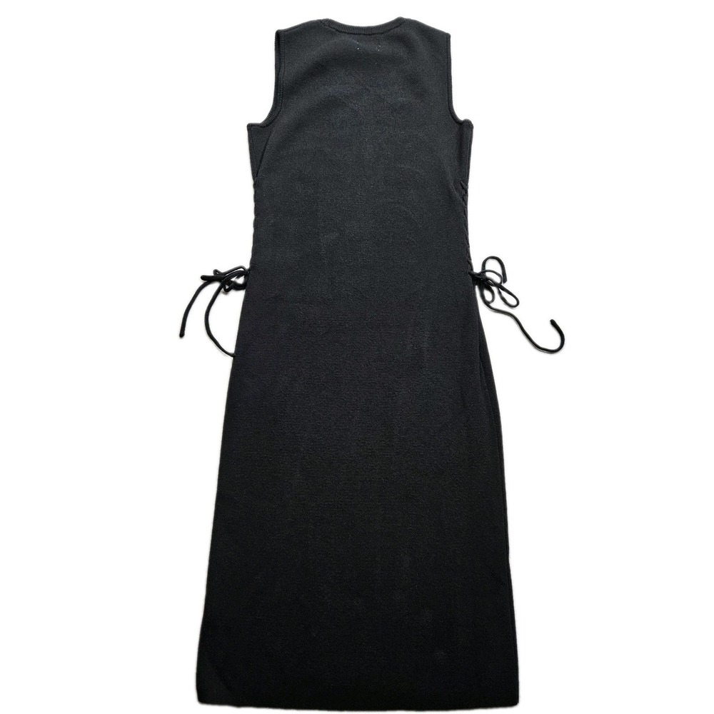 Future Collective Corset Lace Dress Women Medium Black Knit Sweater Midi Bodycon - Picture 4 of 13